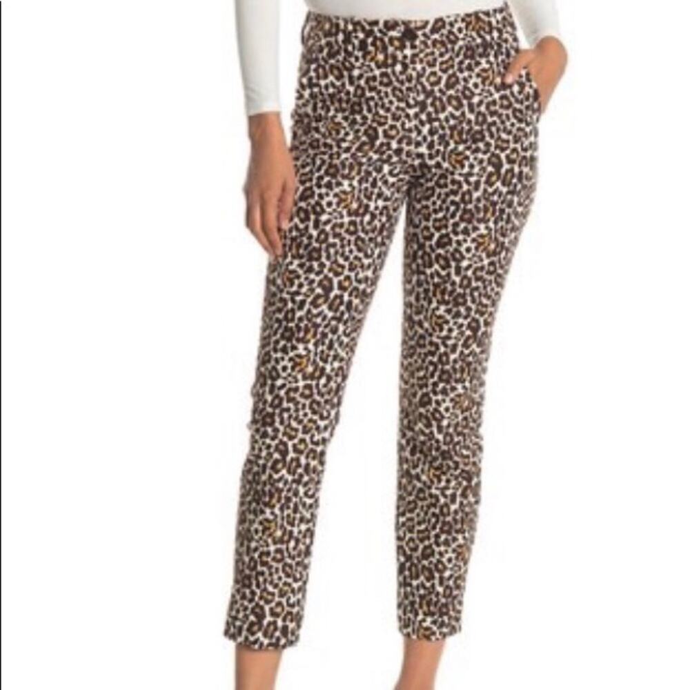 NWT J. Crew Leopard Print Slim Pants, Size 4